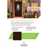 Masonite 36 in. x 80 in. Everland Cianne Cherry Left-Hand Inswing 3/4 Oval Smooth Finished Fiberglass Prehung Front Exterior Door