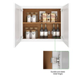 30 in. W x 12 in. D x 24 in. H Traditional White Plywood Ready to Assemble Kitchen Wall Cabinet with Doors and Shelves