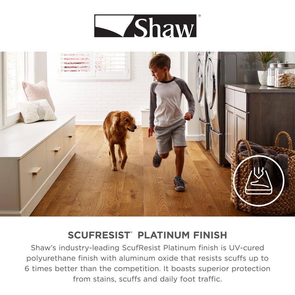 Shaw Legacy Trail Birch 3/8 In. T X 7 in. W Tongue and Groove Hand Scraped Engineered Hardwood Flooring (44.29 sq.ft./case)