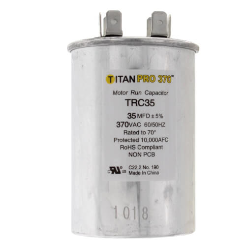Titan Pro TRC35 capacitor - front view (Product Type: Capacitor; Voltage: 370V)