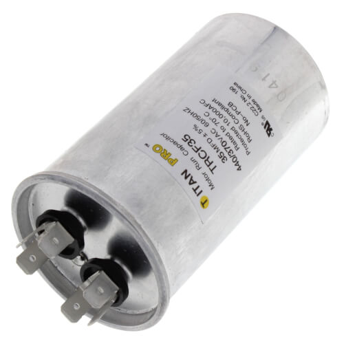 Titan Pro TRCF35 capacitor - detail view (Product Type: Capacitor; Voltage: 440/370V)