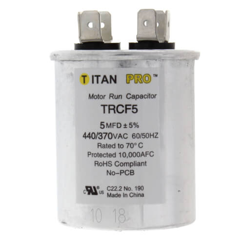 Titan Pro TRCF5 capacitor - front view (Product Type: Capacitor; Voltage: 440/370V)