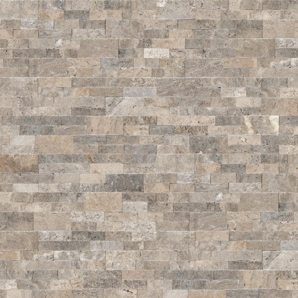 MSI Trevi Gray Ledger Panel 6 in. x 24 in. Natural Travertine Wall Tile (10 Cases / 60 sq. ft. / Pallet)