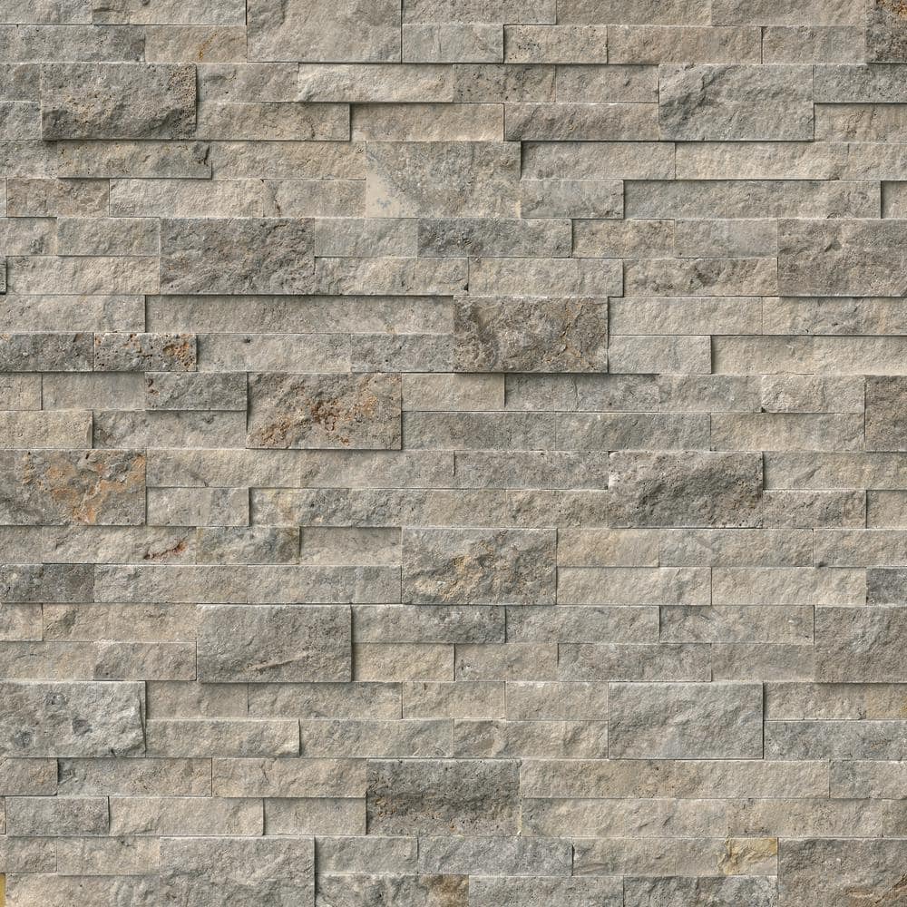 MSI Trevi Gray Ledger Corner 6 in. x 6 in. x 6 in. Natural Travertine Wall Tile (2.5 sq. ft./Case)