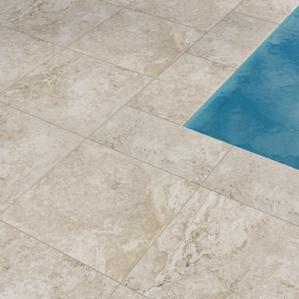 MSI Trevi Silver 2 cm. x 24 in. x 24 in. Matte Porcelain Stone Look Paver Floor Tile (30 Cases/240 sq. ft./Pallet)