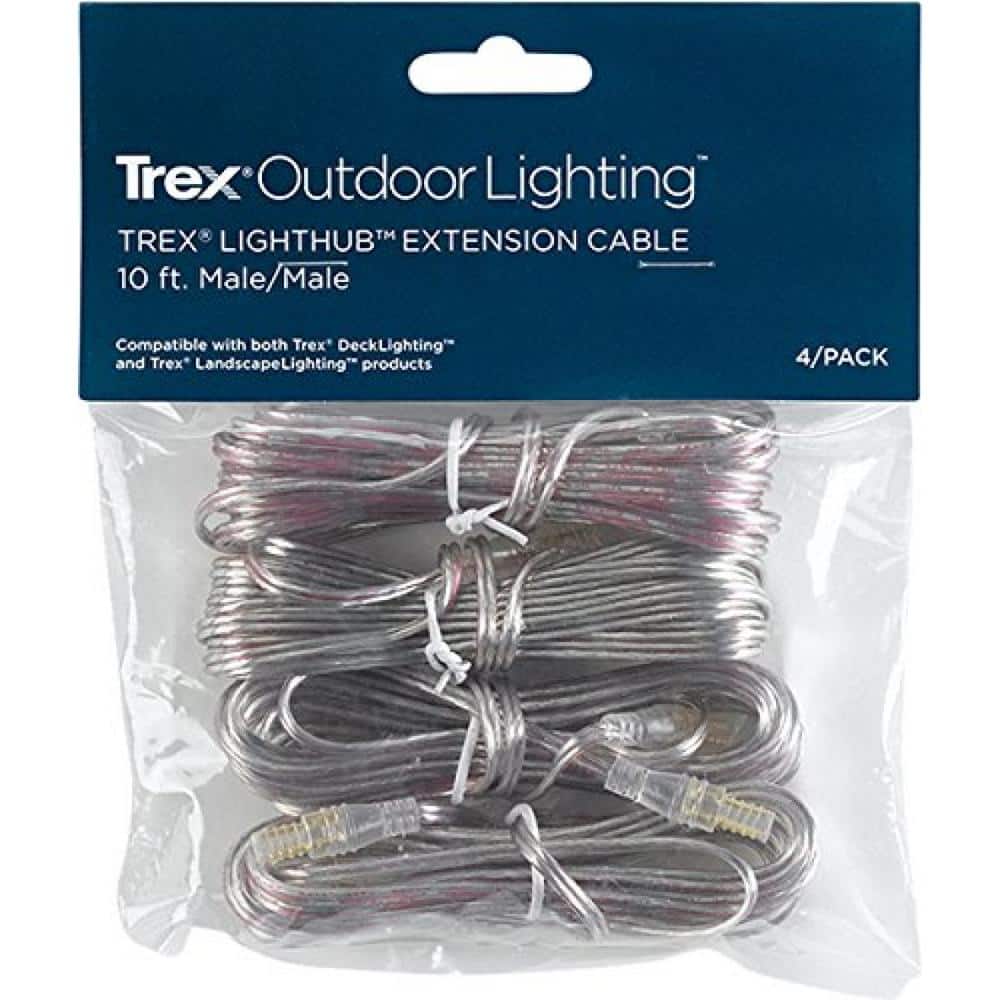 Trex LightHub Deck Lighting 10 ft. Male Wire (4-Pack)