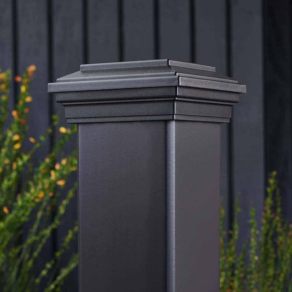 Trex Enhance 4 in. x 4 in. Charcoal Black Composite Post Cap-Flat