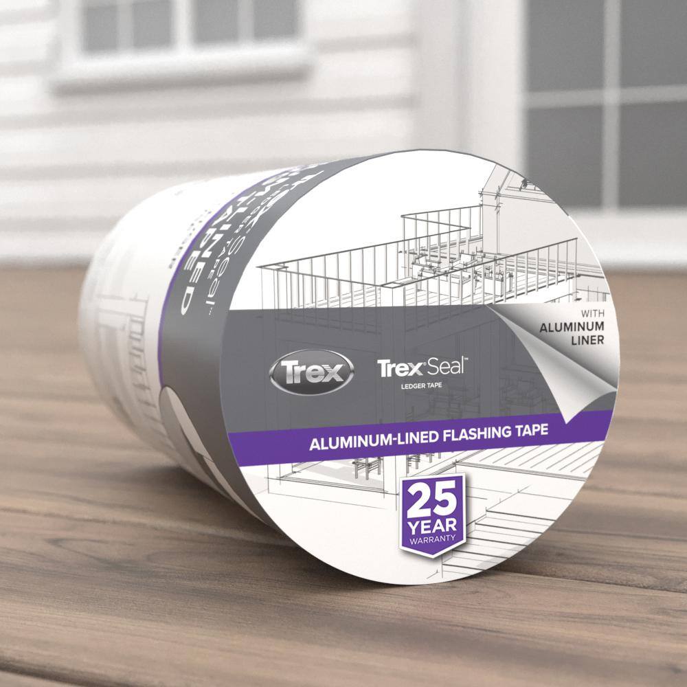 Trex RainEscape Trex 11 in. x 50 ft. Ledger Tape Self-Adhesive Butyl Tape with Aluminum Liner