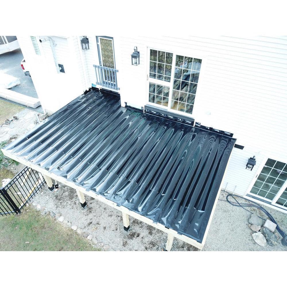 Trex RainEscape 12 in. x 16 in. x 10 in. Deck Drainage System Downspout in Black