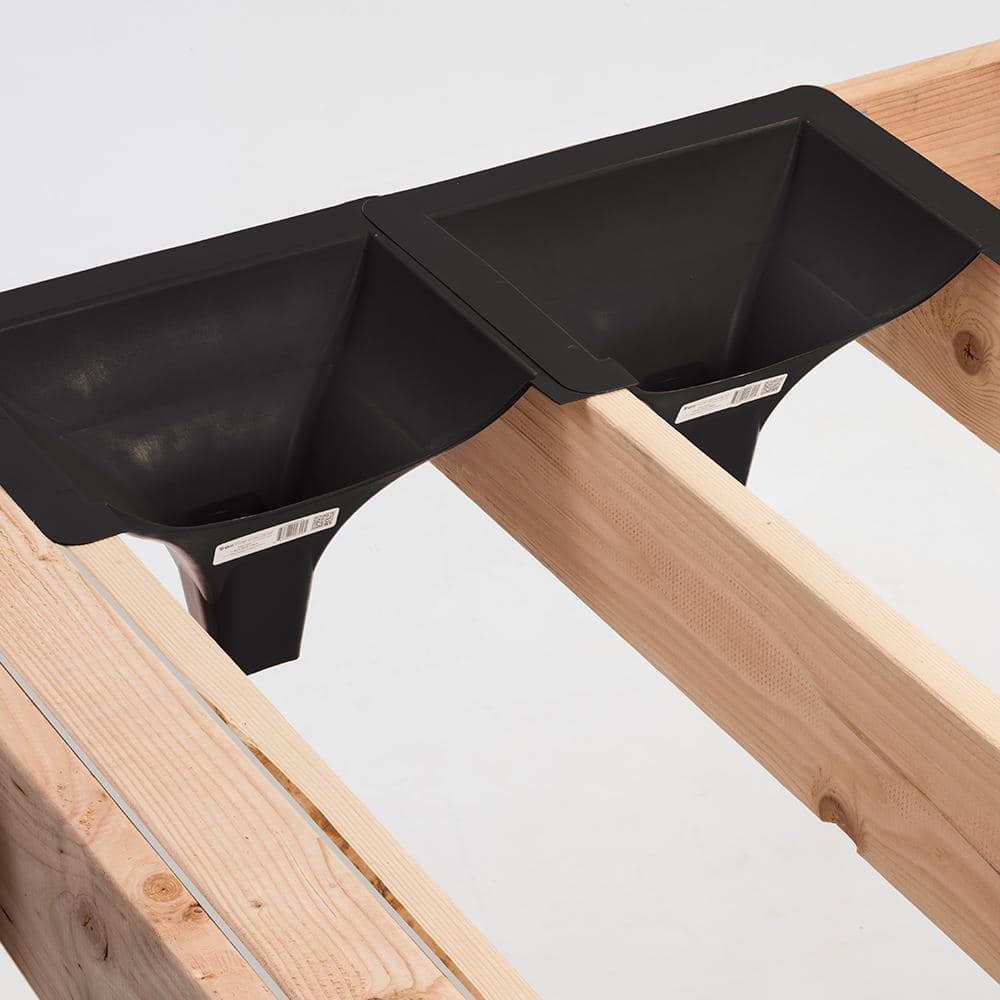 Trex RainEscape 12 in. x 16 in. x 10 in. Deck Drainage System Downspout in Black
