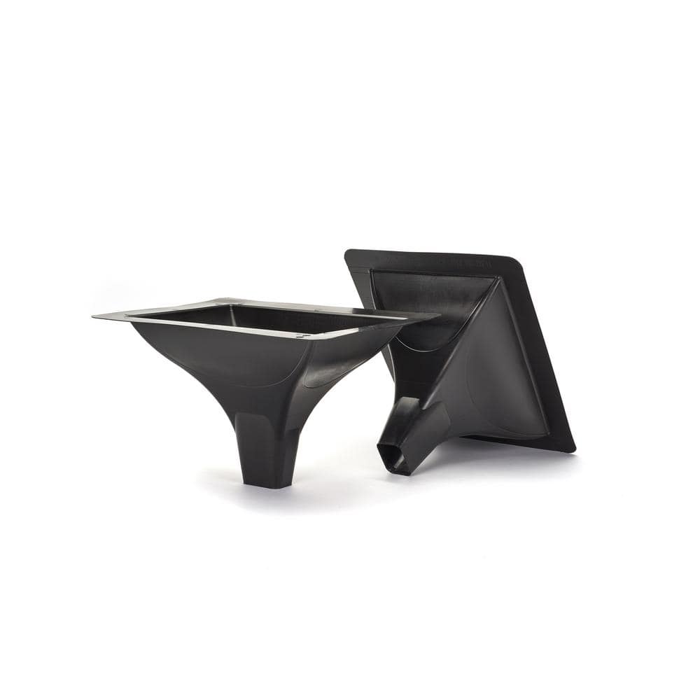 Trex RainEscape 12 in. x 16 in. x 10 in. Deck Drainage System Downspout in Black