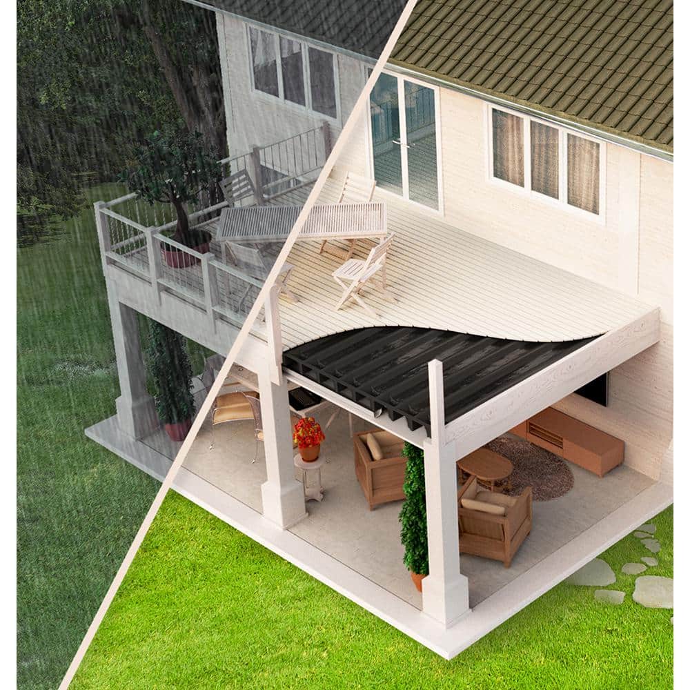 Trex RainEscape Trex 12 ft. RainEscape Plastic Trough Black Deck Drainage System