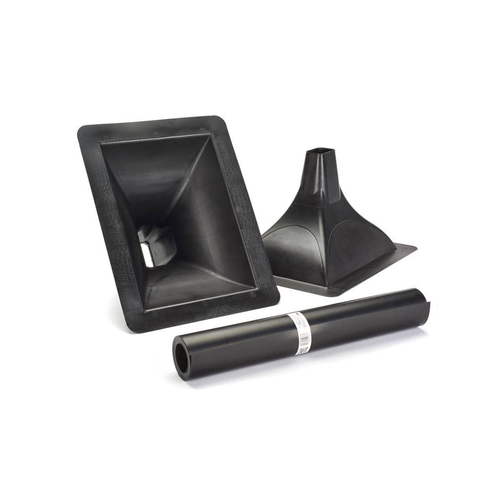 Trex RainEscape Trex 16 ft. RainEscape Plastic Trough Black Deck Drainage System