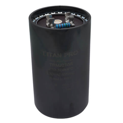 Titan Pro TRMJ270R capacitor - front view (Voltage: 330v; MFD: 270-324)