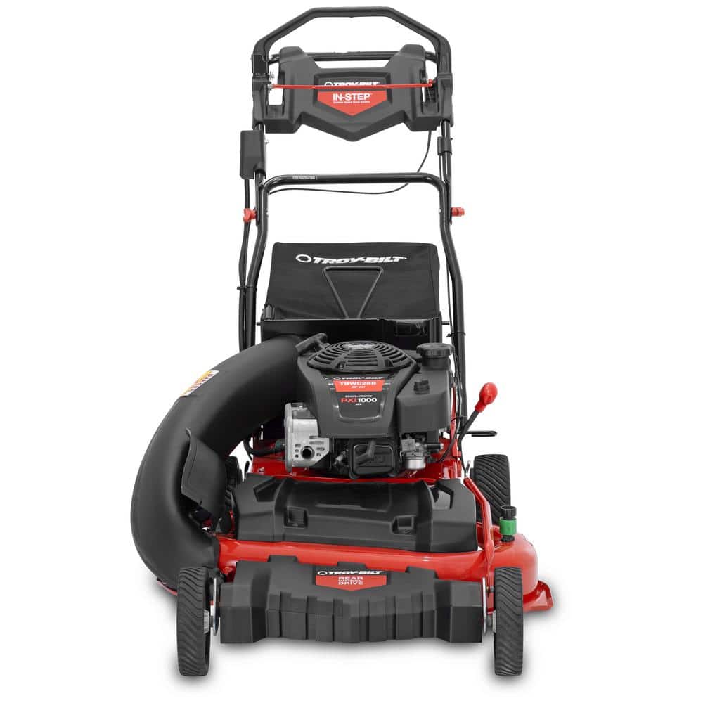 Troy-Bilt 28 in. 223cc Gas Walk Behind Self Propelled Lawn Mower with High Rear Wheels, 3-in-1 Cutting TriAction Cutting System