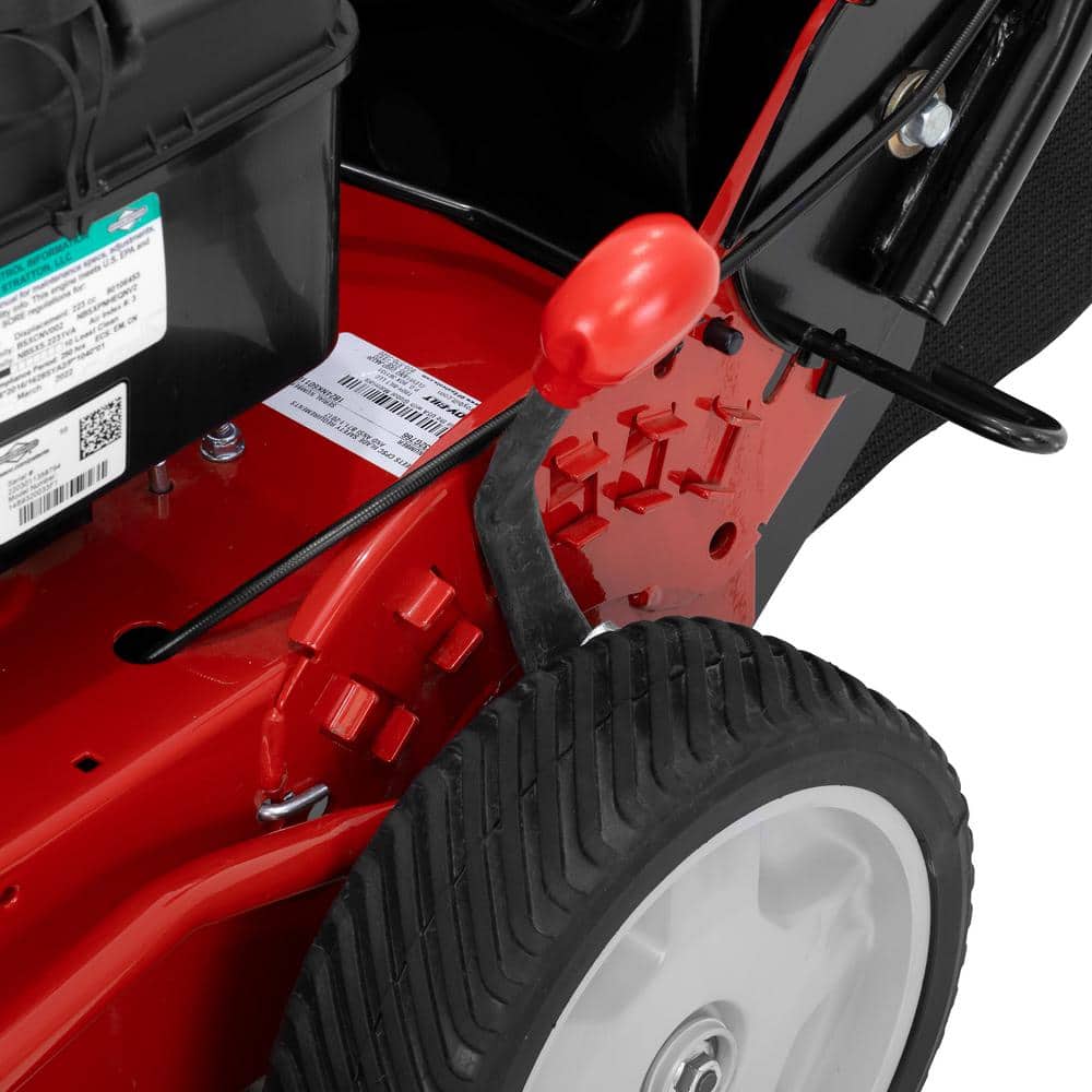 Troy-Bilt 28 in. 223cc Gas Walk Behind Self Propelled Lawn Mower with High Rear Wheels, 3-in-1 Cutting TriAction Cutting System