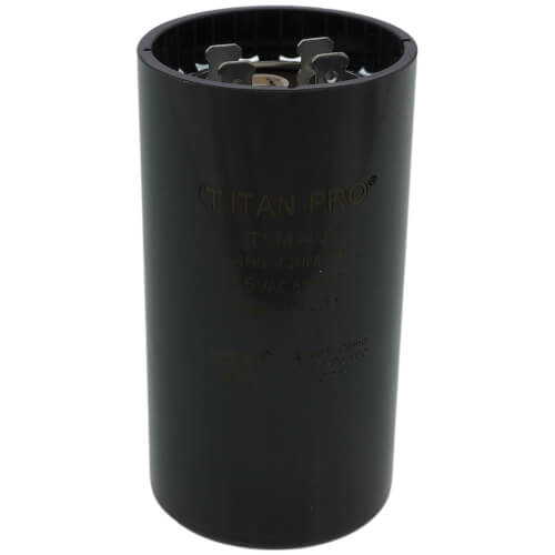 Titan Pro TSMJ400 capacitor - front view (Voltage: 165v; MFD: 400-480)