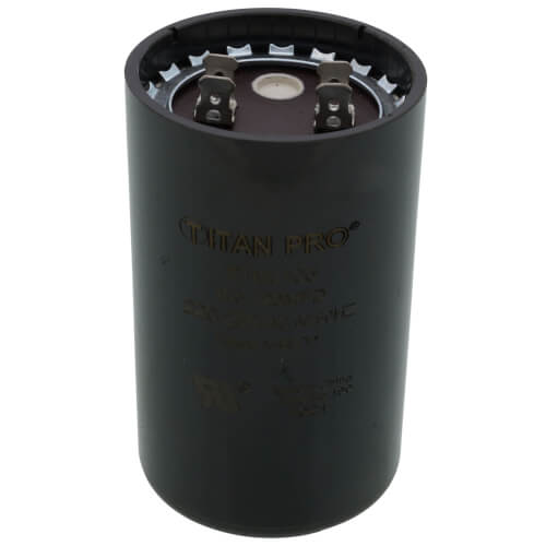 Titan Pro TTMJ105 capacitor - front view (Voltage: 220-250V; MFD: 105-126)