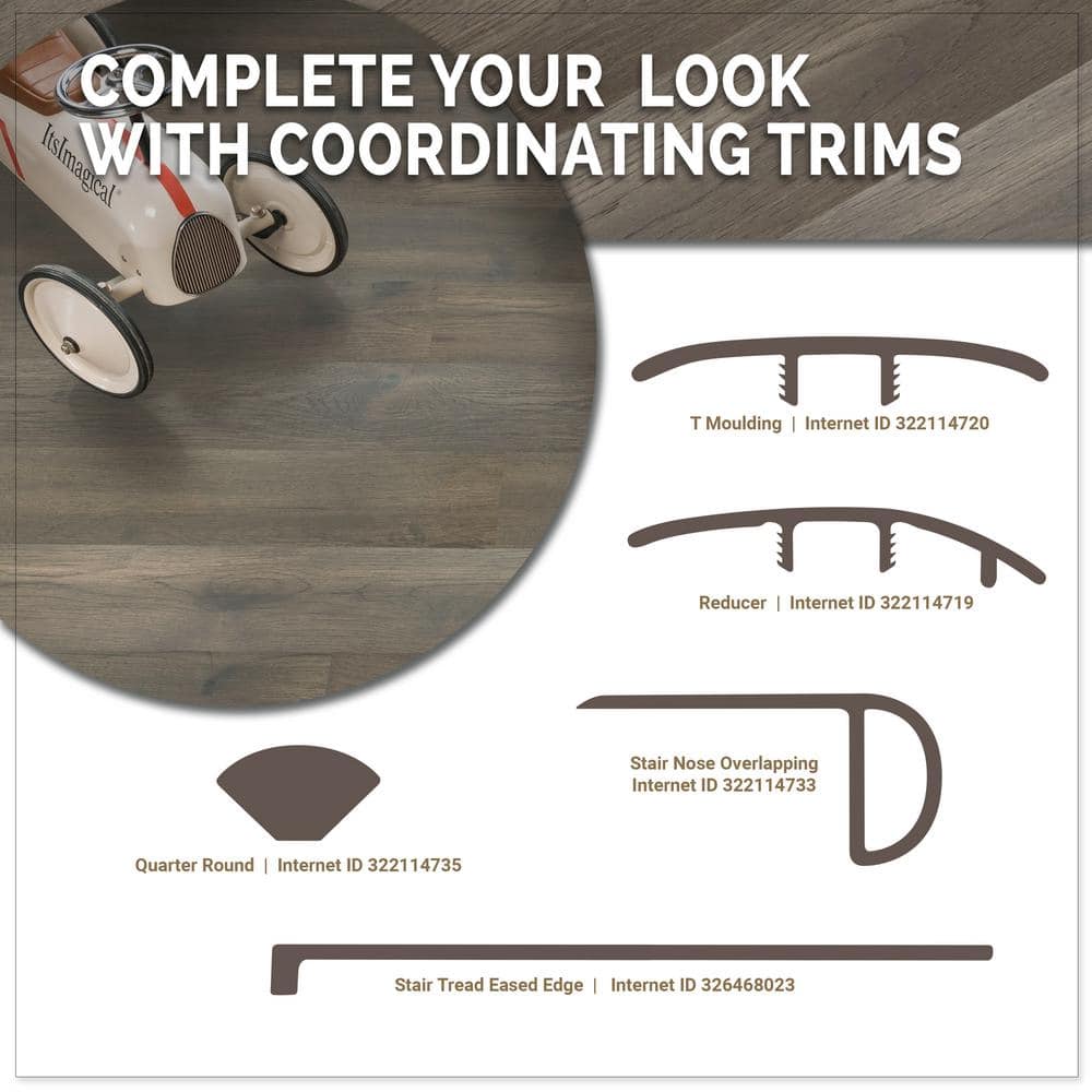 A&A Surfaces Woodridge Tulane 0.28 in. x 6.5 in. Waterproof Wire Brushed Engineered Hardwood Flooring (21.67 sq. ft./case)