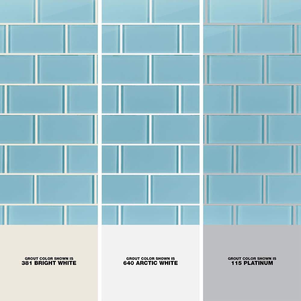 Ivy Hill Tile Contempo Turquoise 3 in. x 6 in. x 8 mm Polished Glass Subway Floor and Wall Tile (32 pieces 4 sq.ft./Box)