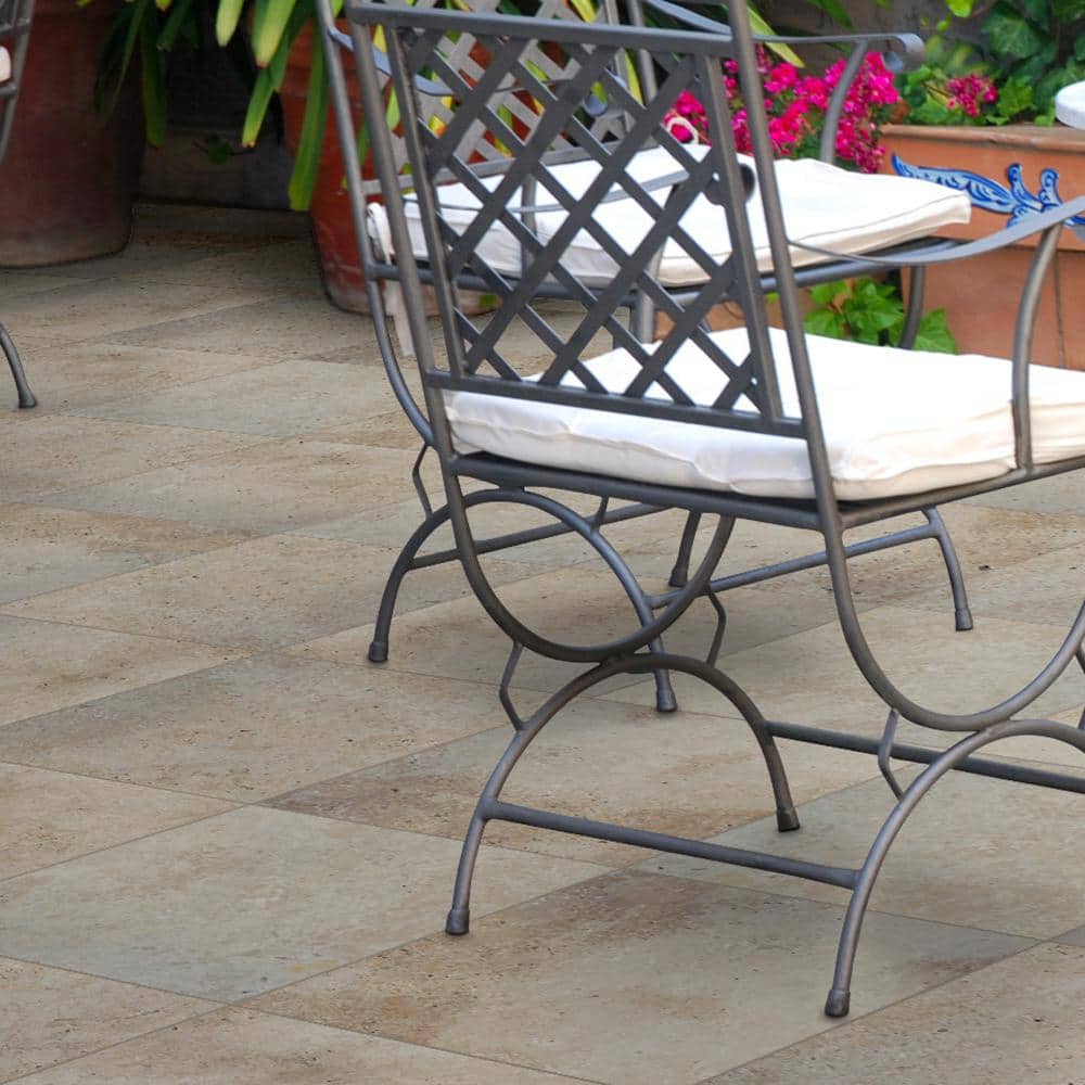 MSI Tuscany Beige 2 cm. x 16 in. x 16 in. Tumbled Travertine Paver Tile (1.78 sq. ft.)
