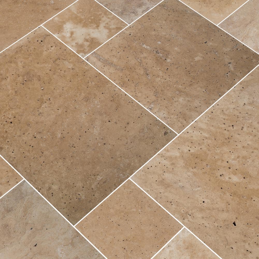 MSI Take Home Tile Sample Tuscany Beige Pattern Tumbled Travertine Paver Tile (0.25 sq. ft.)