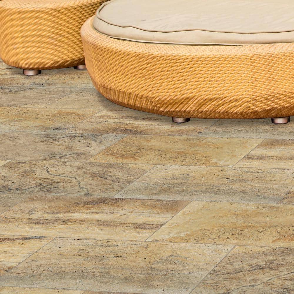 MSI Take Home Tile Sample - Tuscany Scabas 6 in. x 6 in. Tumbled Travertine Paver Tile (0.25 sq. ft.)