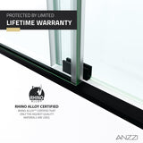 ANZZI Raymore 60 in. x 62 in. Frameless Sliding Bathtub Door in Polished Chrome