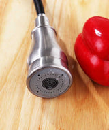 ANZZI Bell Brushed Nickel Single-Handle Deck-Mount Pull-Out Sprayer Kitchen Faucet, 1.8 GPM