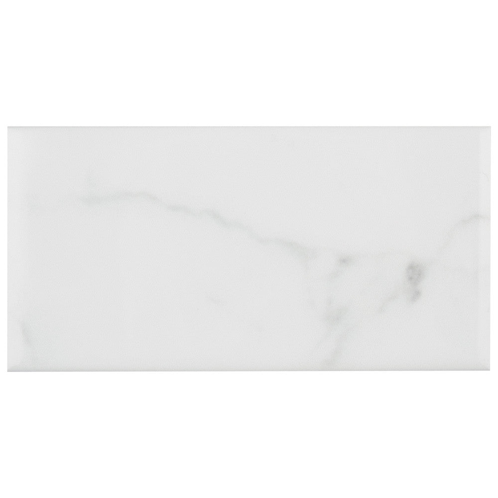 Merola Tile Classico Carrara Glossy 3 in. x 6 in. Ceramic Subway Wall Tile (6.03 sq. ft. / Case)