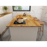Interbuild 6 ft. L x 25.5 in. D, Unfinished Acacia Butcher Block Standard Countertop, with Live Edge