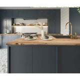 Interbuild 6.2 ft. L x 40 in. D, Unfinished Acacia Butcher Block Island Countertop, with Live Edge
