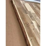 Interbuild 6.2 ft. L x 40 in. D, Unfinished Acacia Butcher Block Island Countertop, with Live Edge