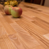HARDWOOD REFLECTIONS 6 ft. L x 25 in. D Unfinished Ash Butcher Block Standard Countertop with Square Edge