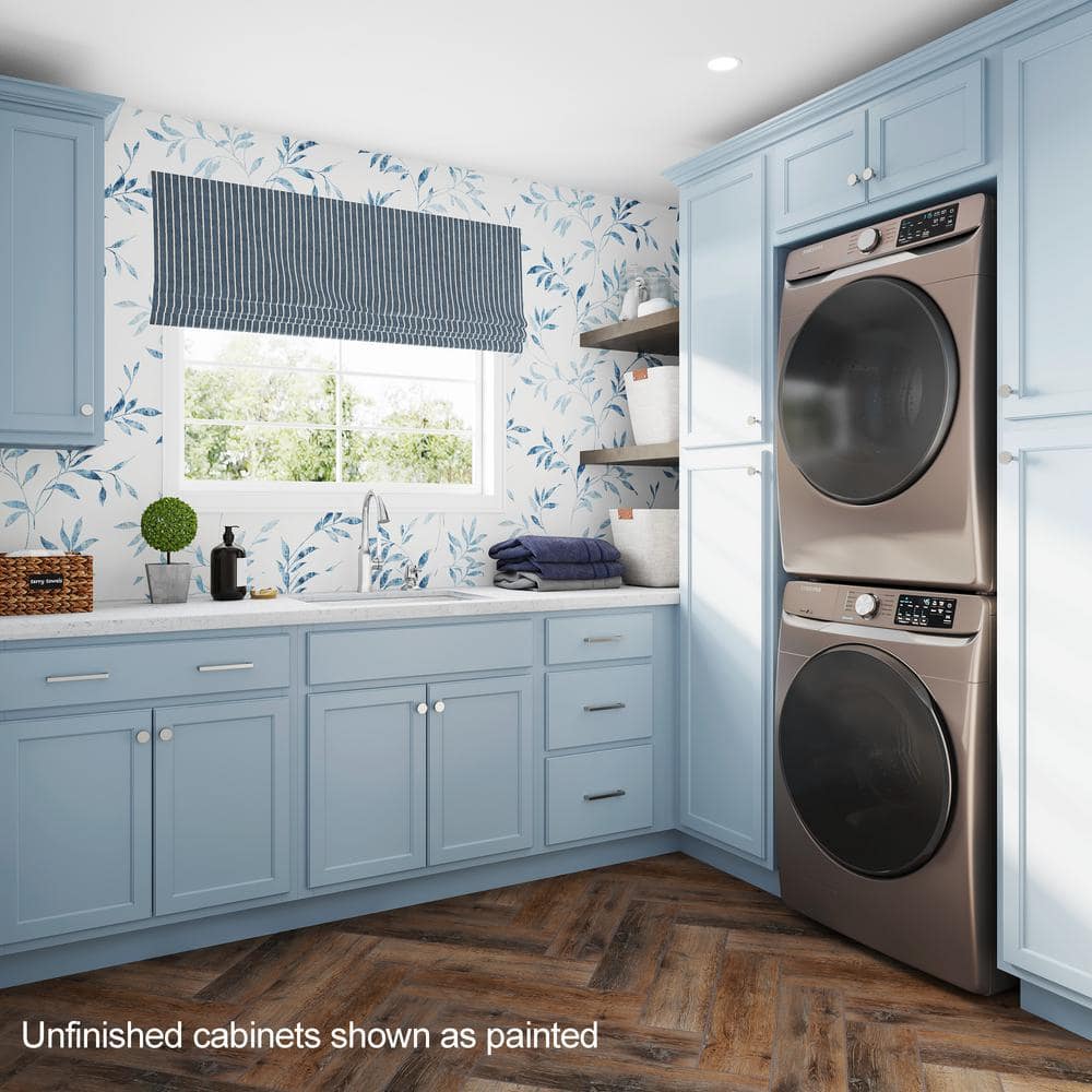 36 in. W x 12 in. D x 30 in. H Assembled Wall Kitchen Cabinet in Unfinished with Recessed Panel