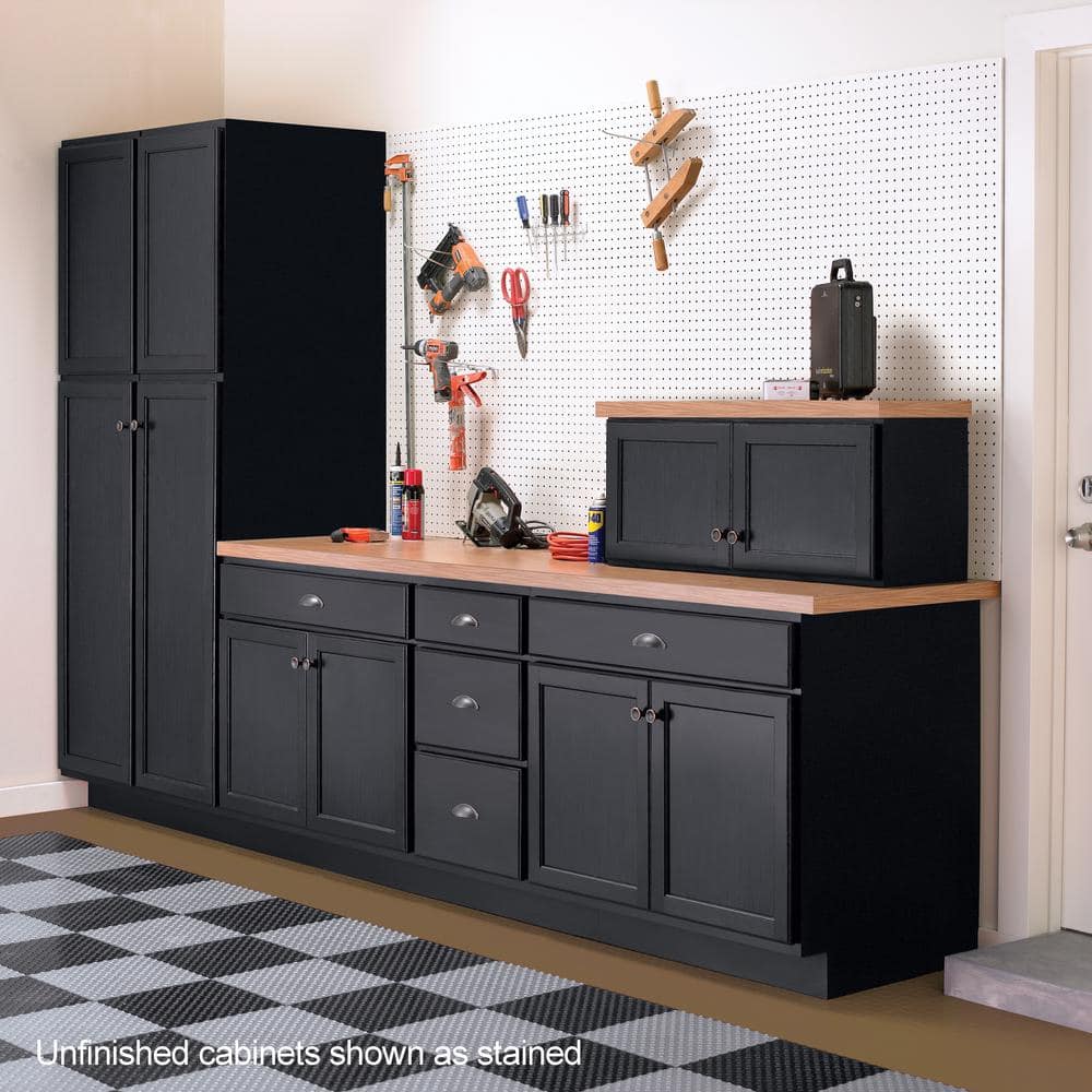 36 in. W x 12 in. D x 30 in. H Assembled Wall Kitchen Cabinet in Unfinished with Recessed Panel