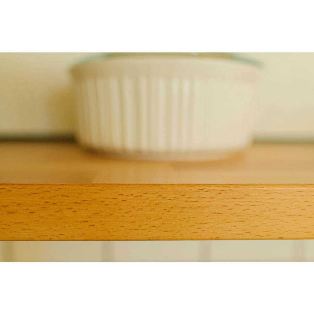HARDWOOD REFLECTIONS 4 ft. L x 25 in. D Unfinished Beech Solid Wood Butcher Block Countertop With Eased Edge