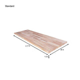 HARDWOOD REFLECTIONS 4 ft. L x 25 in. D Unfinished Beech Solid Wood Butcher Block Countertop With Eased Edge