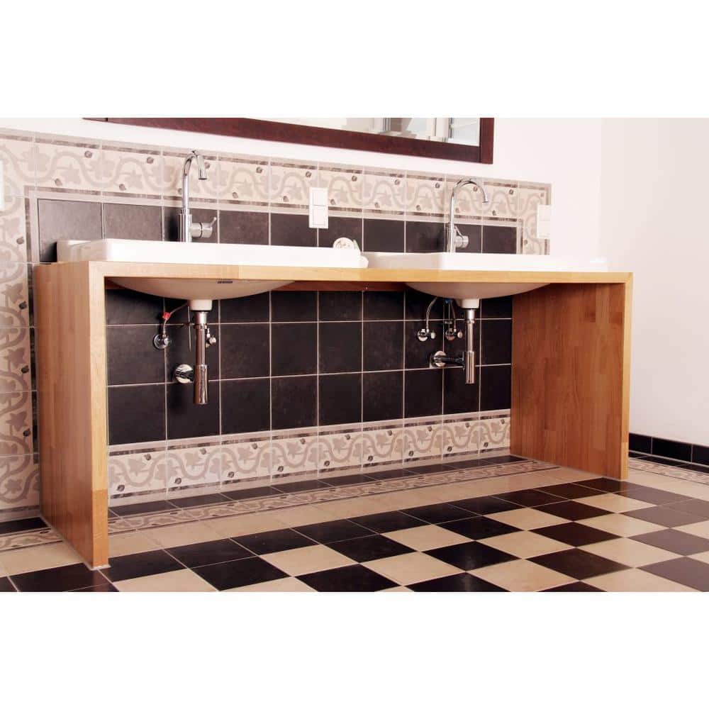 HARDWOOD REFLECTIONS 10 ft. L x 25 in. D Unfinished Birch Solid Wood Butcher Block Countertop With Eased Edge