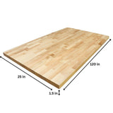 HARDWOOD REFLECTIONS 10 ft. L x 25 in. D Unfinished Birch Solid Wood Butcher Block Countertop With Eased Edge