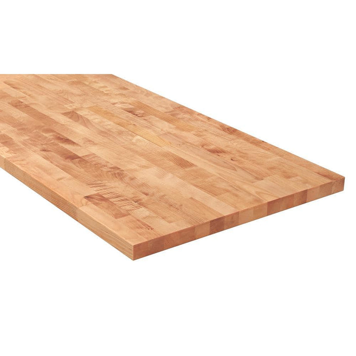 HARDWOOD REFLECTIONS 6 ft. L x 39 in. D Unfinished Birch Solid Wood Butcher Block Island Countertop With Eased Edge