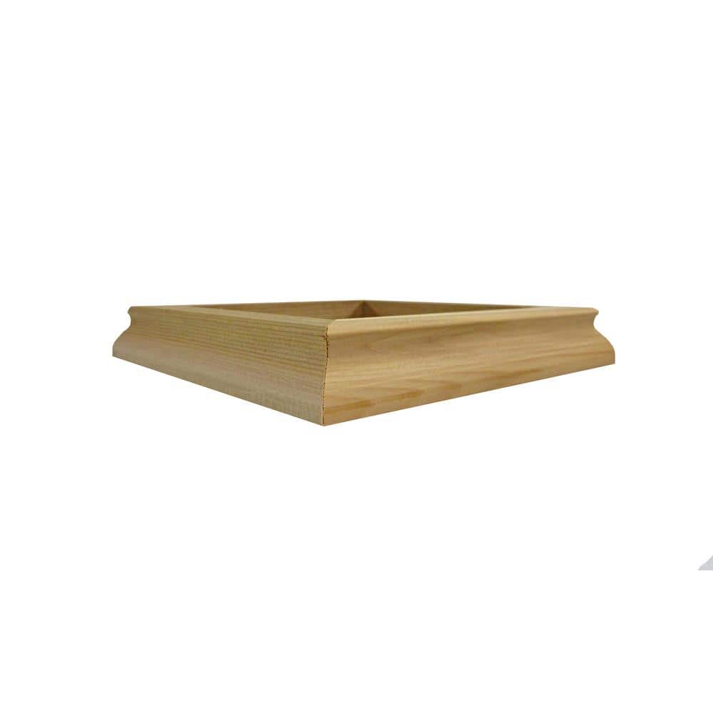 4 in. x 4 in. x 3/4 in. Tall Cedar Post Base Trim