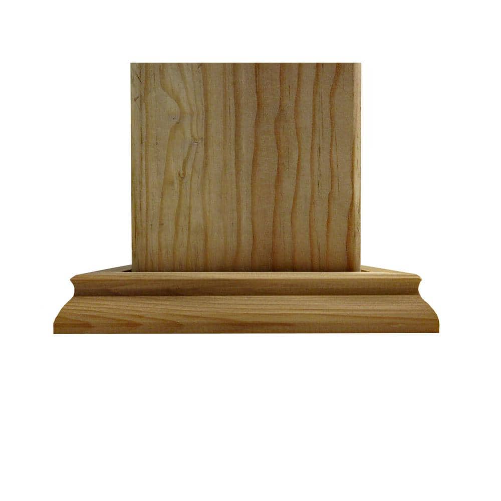 4 in. x 4 in. x 3/4 in. Tall Cedar Post Base Trim