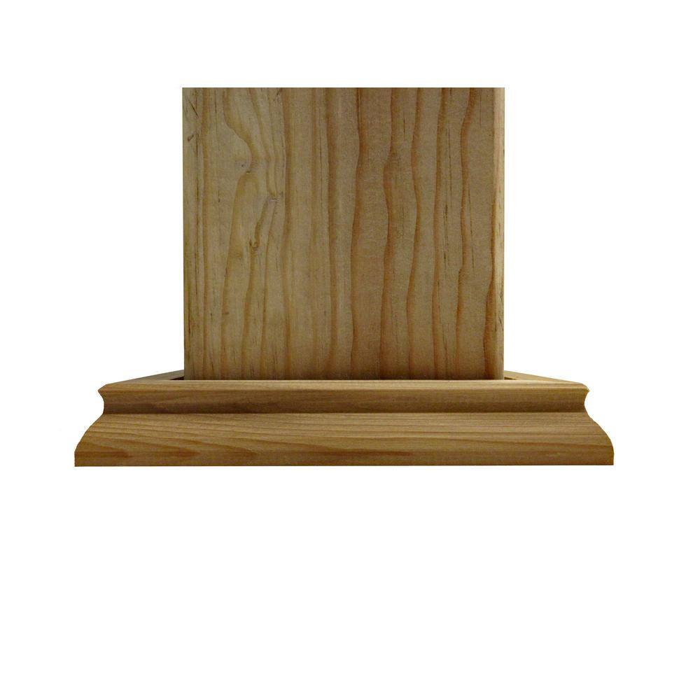 4 in. x 4 in. x 3/4 in. Tall Cedar Post Base Trim