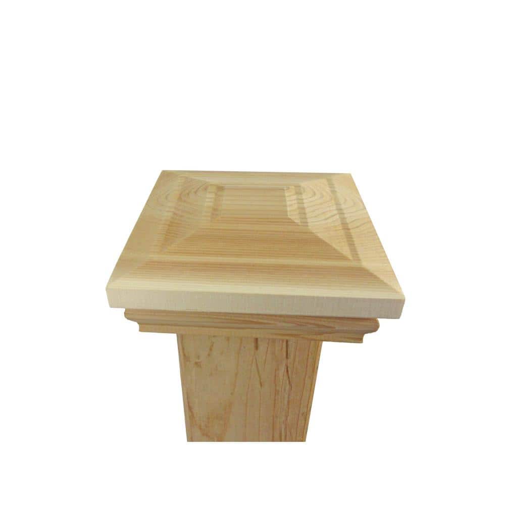 4 in. x 4 in. Step-In Flat Top Cedar Post Cap