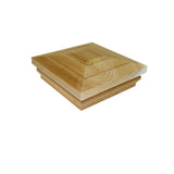 4 in. x 4 in. Step-In Flat Top Cedar Post Cap
