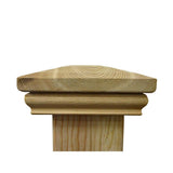 4 in. x 4 in. Step-In Flat Top Cedar Post Cap