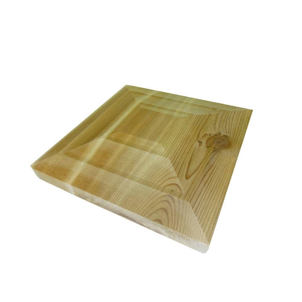 4 in. x 4 in. Step-In Flat Top Cedar Post Cap