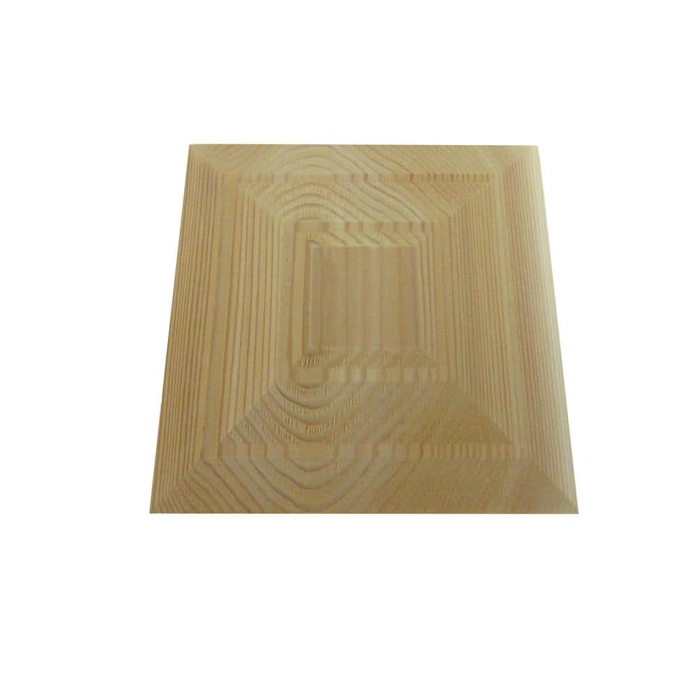 4 in. x 4 in. Step-In Flat Top Cedar Post Cap