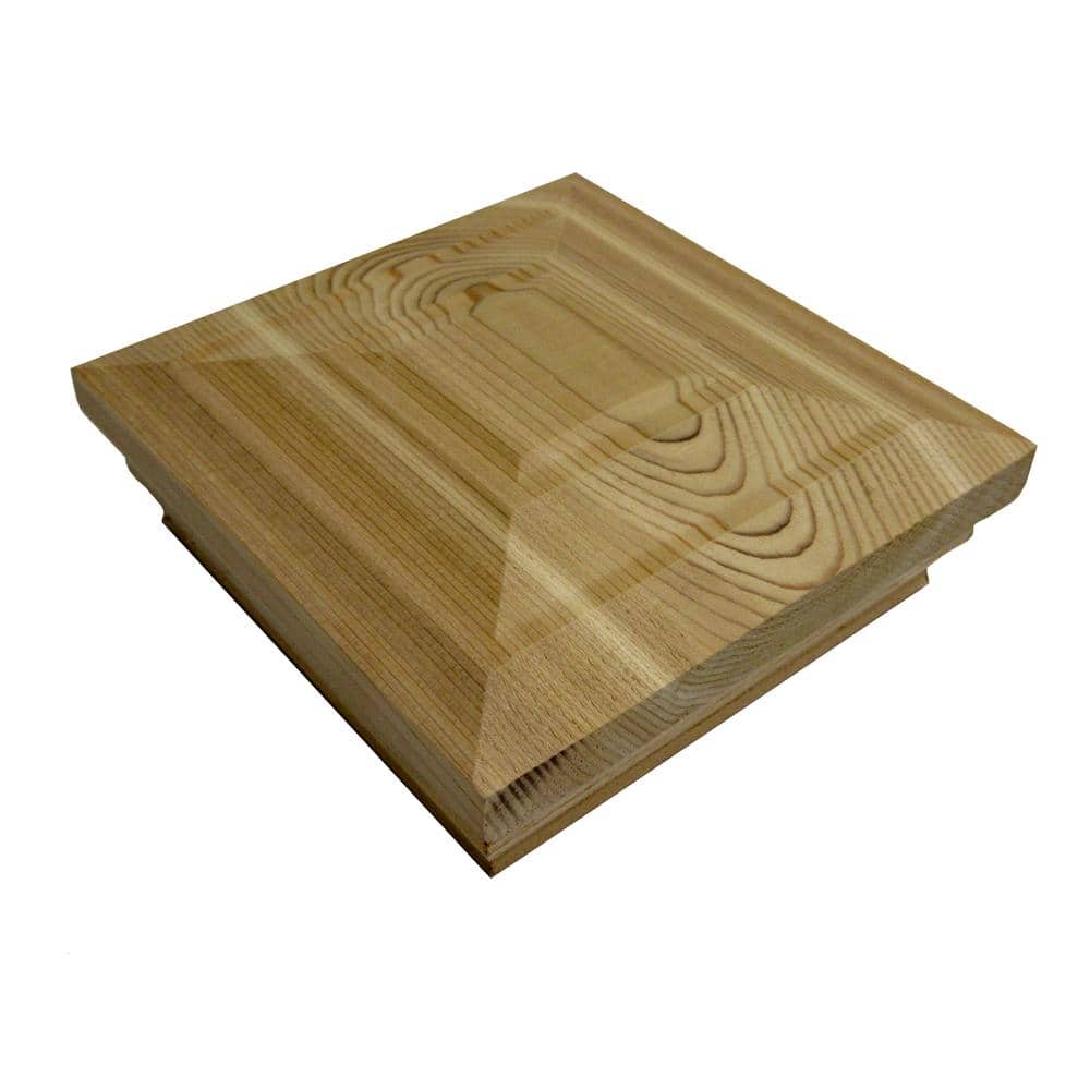 4 in. x 4 in. Step-In Flat Top Cedar Post Cap